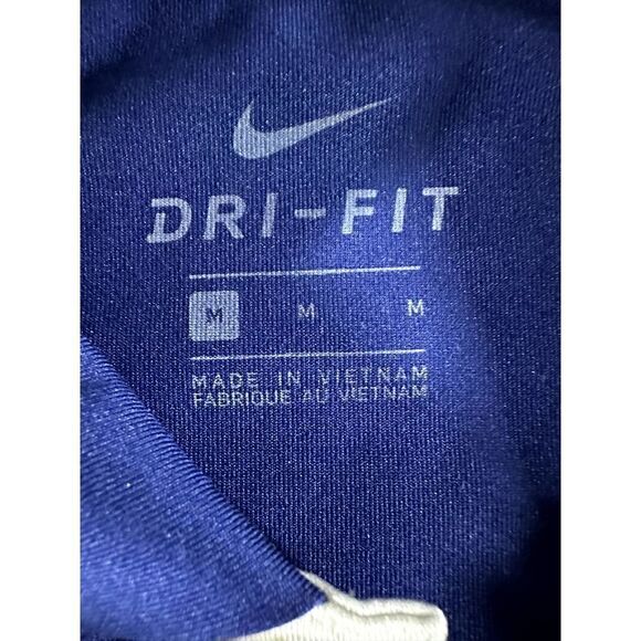 Nike Golf Dri Fit Blue White Polo Shirt Men's Medium Dri-Fit Golfing - Picture 7 of 9